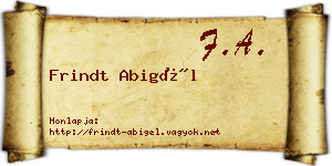 Frindt Abigél névjegykártya